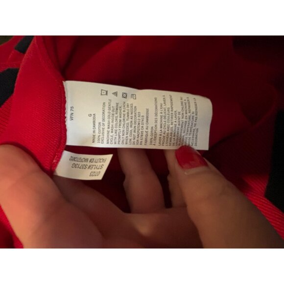 Nautica NWT Red Navy Striped Crewneck Sweater Sz Large - Picture 5 of 7